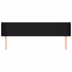 vidaXL Testiera ad Orecchio Nera 203x16x78/88 cm in Tessuto - Vista aggiuntiva 3