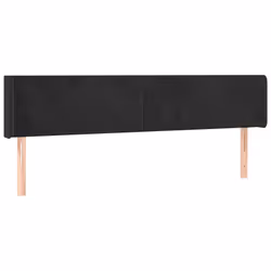 vidaXL Testiera ad Orecchio Nera 163x16x78/88 cm in Velluto - Vista aggiuntiva 2