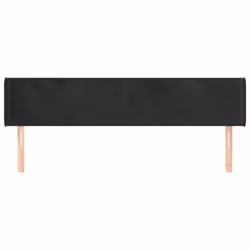vidaXL Testiera ad Orecchio Nera 163x16x78/88 cm in Velluto - Vista aggiuntiva 3