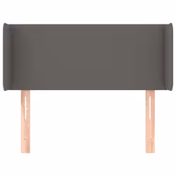 vidaXL Testiera ad Orecchio Grigio 93x16x78/88 cm in Similpelle - Vista aggiuntiva 3