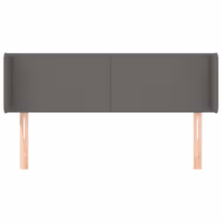 vidaXL Testiera ad Orecchio Grigio 147x16x78/88 cm in Similpelle - Vista aggiuntiva 3