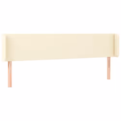 vidaXL Testiera ad Orecchio Crema 203x16x78/88 cm in Similpelle - Vista aggiuntiva 2