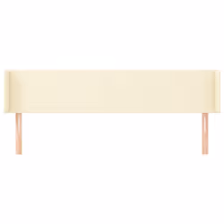 vidaXL Testiera ad Orecchio Crema 203x16x78/88 cm in Similpelle - Vista aggiuntiva 3