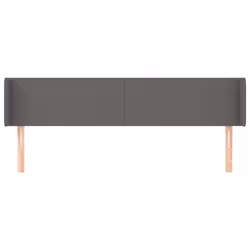 vidaXL Testiera ad Orecchio Grigio 203x16x78/88 cm in Similpelle - Vista aggiuntiva 3