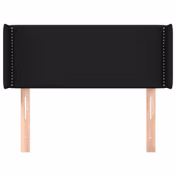 vidaXL Testiera ad Orecchio Nera 83x16x78/88 cm in Tessuto - Vista aggiuntiva 3