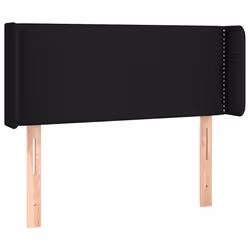 vidaXL Testiera ad Orecchio Nera 93x16x78/88 cm in Tessuto - Vista aggiuntiva 2