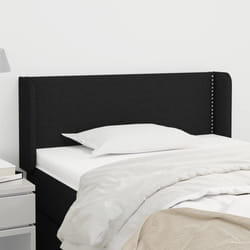 vidaXL Testiera ad Orecchio Nera 103x16x78/88 cm in Tessuto