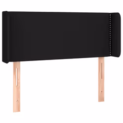 vidaXL Testiera ad Orecchio Nera 103x16x78/88 cm in Tessuto - Vista aggiuntiva 2