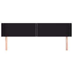 vidaXL Testiera ad Orecchio Nera 183x16x78/88 cm in Tessuto - Vista aggiuntiva 3