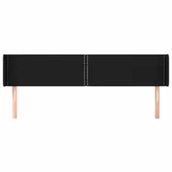 vidaXL Testiera ad Orecchio Nera 203x16x78/88 cm in Tessuto - Vista aggiuntiva 3