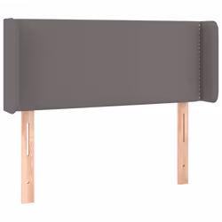vidaXL Testiera ad Orecchio Grigio 83x16x78/88 cm in Similpelle - Vista aggiuntiva 2