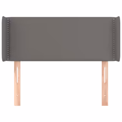 vidaXL Testiera ad Orecchio Grigio 83x16x78/88 cm in Similpelle - Vista aggiuntiva 3