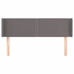 vidaXL Testiera ad Orecchio Grigio 147x16x78/88 cm in Similpelle - Vista aggiuntiva 3