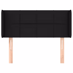 vidaXL Testiera ad Orecchio Nera 83x16x78/88 cm in Tessuto - Vista aggiuntiva 3