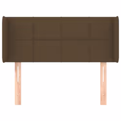vidaXL Testiera ad Orecchio Marrone Scuro 83x16x78/88 cm in Tessuto - Vista aggiuntiva 3