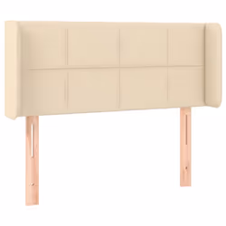 vidaXL Testiera ad Orecchio Crema 83x16x78/88 cm in Tessuto - Vista aggiuntiva 2
