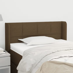 vidaXL Testiera ad Orecchio Marrone Scuro 103x16x78/88 cm in Tessuto