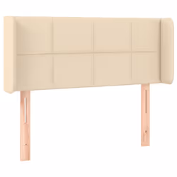 vidaXL Testiera ad Orecchio Crema 103x16x78/88 cm in Tessuto - Vista aggiuntiva 2