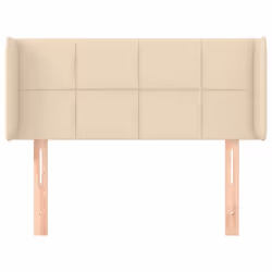 vidaXL Testiera ad Orecchio Crema 103x16x78/88 cm in Tessuto - Vista aggiuntiva 3