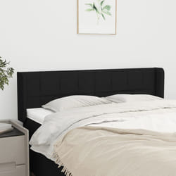 vidaXL Testiera ad Orecchio Nera 147x16x78/88 cm in Tessuto