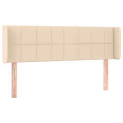 vidaXL Testiera ad Orecchio Crema 147x16x78/88 cm in Tessuto - Vista aggiuntiva 2