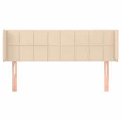 vidaXL Testiera ad Orecchio Crema 147x16x78/88 cm in Tessuto - Vista aggiuntiva 3