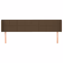 vidaXL Testiera ad Orecchio Marrone Scuro 183x16x78/88 cm in Tessuto - Vista aggiuntiva 3