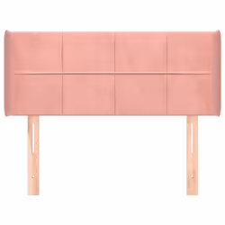 vidaXL Testiera ad Orecchio Rosa 83x16x78/88 cm in Velluto - Vista aggiuntiva 3