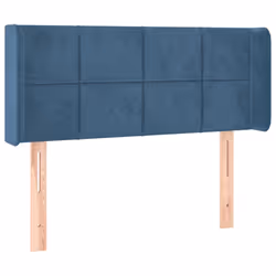 vidaXL Testiera ad Orecchio Blu Scuro 93x16x78/88 cm in Velluto - Vista aggiuntiva 2