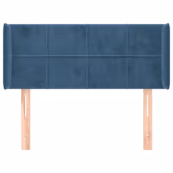 vidaXL Testiera ad Orecchio Blu Scuro 93x16x78/88 cm in Velluto - Vista aggiuntiva 3