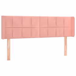 vidaXL Testiera ad Orecchio Rosa 147x16x78/88 cm in Velluto - Vista aggiuntiva 2