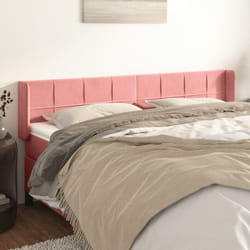 vidaXL Testiera ad Orecchio Rosa 203x16x78/88 cm in Velluto