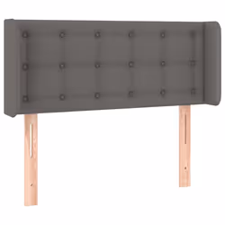 vidaXL Testiera ad Orecchio Grigio 83x16x78/88 cm in Similpelle - Vista aggiuntiva 2