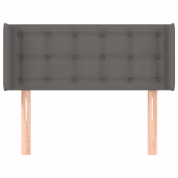 vidaXL Testiera ad Orecchio Grigio 93x16x78/88 cm in Similpelle - Vista aggiuntiva 3