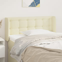 vidaXL Testiera ad Orecchio Crema 103x16x78/88 cm in Similpelle