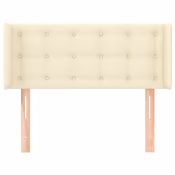 vidaXL Testiera ad Orecchio Crema 103x16x78/88 cm in Similpelle - Vista aggiuntiva 3