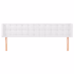 vidaXL Testiera ad Orecchio Bianca 163x16x78/88 cm in Similpelle - Vista aggiuntiva 3
