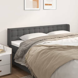 vidaXL Testiera ad Orecchio Grigia 183x16x78/88 cm in Similpelle