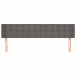 vidaXL Testiera ad Orecchio Grigia 183x16x78/88 cm in Similpelle - Vista aggiuntiva 3
