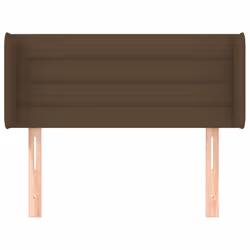 vidaXL Testiera ad Orecchio Marrone Scuro 83x16x78/88 cm in Tessuto - Vista aggiuntiva 3