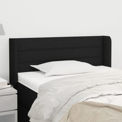 vidaXL Testiera ad Orecchio Nera 93x16x78/88 cm in Tessuto