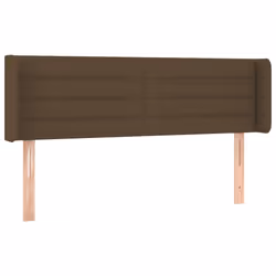 vidaXL Testiera ad Orecchio Marrone Scuro 147x16x78/88 cm in Tessuto - Vista aggiuntiva 2