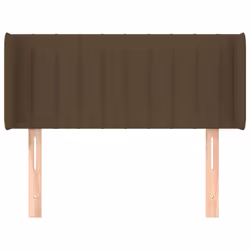 vidaXL Testiera ad Orecchio Marrone Scuro 83x16x78/88 cm in Tessuto - Vista aggiuntiva 3
