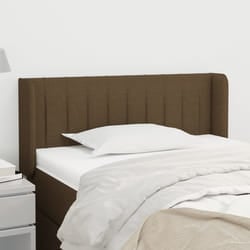 vidaXL Testiera ad Orecchio Marrone Scuro 93x16x78/88 cm in Tessuto