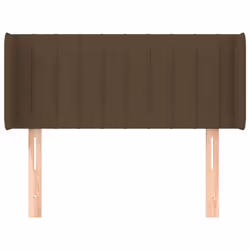 vidaXL Testiera ad Orecchio Marrone Scuro 93x16x78/88 cm in Tessuto - Vista aggiuntiva 3