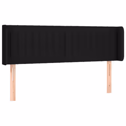 vidaXL Testiera ad Orecchio Nera 147x16x78/88 cm in Tessuto - Vista aggiuntiva 2