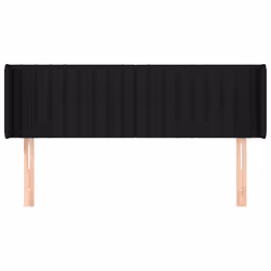 vidaXL Testiera ad Orecchio Nera 147x16x78/88 cm in Tessuto - Vista aggiuntiva 3