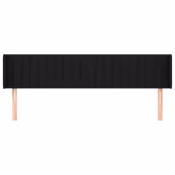 vidaXL Testiera ad Orecchio Nera 203x16x78/88 cm in Tessuto - Vista aggiuntiva 3