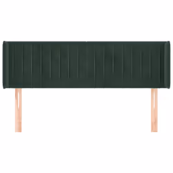 vidaXL Testiera ad Orecchio Verde Scuro 147x16x78/88 cm in Velluto - Vista aggiuntiva 3