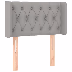 vidaXL Testiera ad Orecchio Grigio Chiaro 83x16x78/88 cm in Tessuto - Vista aggiuntiva 2